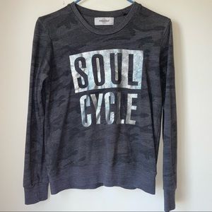 gray camo soulcycle crew sweatshirt